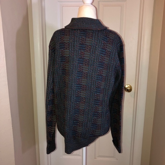 LA SQUADRA Montecarlo Gray Wool Angora Shawl Collar Sweater Size L - Picture 5 of 6
